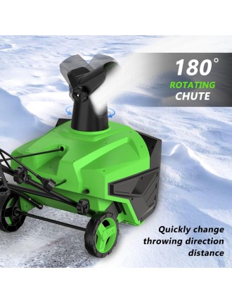 2024 Fashion SWIPESMITHE 15-Amp 20-Inch Electric Snow Blower, 3000 Rotating Speed Corded with Dual LED Lights