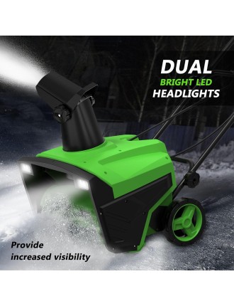 2024 Fashion SWIPESMITHE 15-Amp 20-Inch Electric Snow Blower, 3000 Rotating Speed Corded with Dual LED Lights