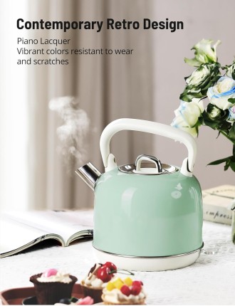 2024 Fashion Paris Rhône 2L 1500W Electric Kettle with Ergonomic Handle, LED Indicator