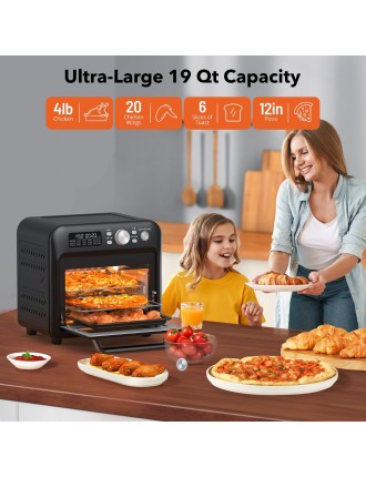 2024 Fashion Taotronics Air Fryer 012, 19 Quart 15-in-1 Family-Sized Toaster Oven