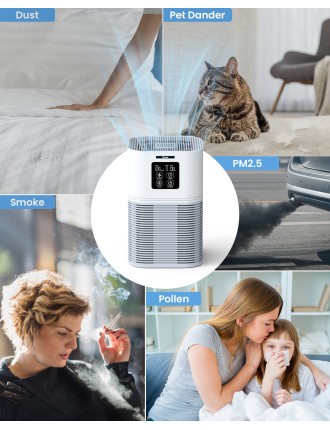 2024 Fashion VEWIOR 2 in 1 Air Purifier with H13 Filters for Home Allergies Pets Hair Odor Eliminators