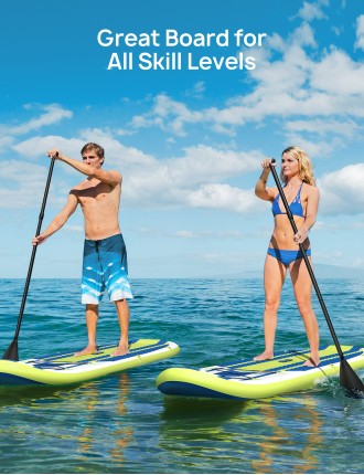 2024 Fashion Evajoy  Inflatable Stand Up Paddle Board 10’10 × 32” × 6” All Around iSUP Paddleboarding