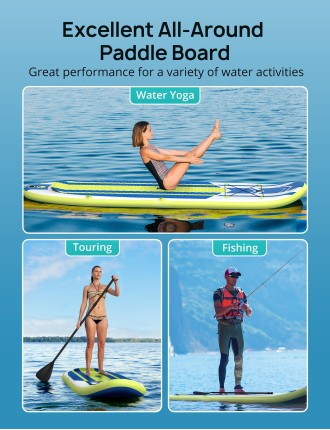 2024 Fashion Evajoy  Inflatable Stand Up Paddle Board 10’10 × 32” × 6” All Around iSUP Paddleboarding