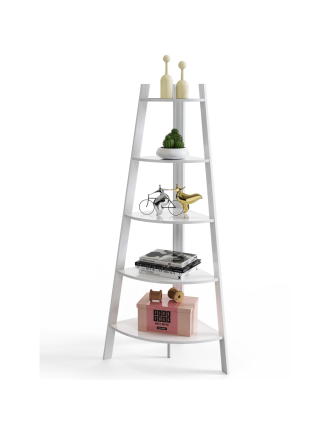 2024 Fashion Tall Corner Shelf, 5-Tier Corner Bookshelf