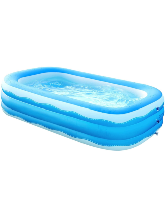 2024 Fashion Full-Sized 3Layer BPA-FREE Indoor& Outdoor Inflatable Swimming Pool for Kids, Toddlers, Adults