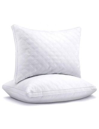 2024 Fashion Sable Pillows for Sleeping, 2 Pack Goose Down Alternative Quilted Bed Pillow