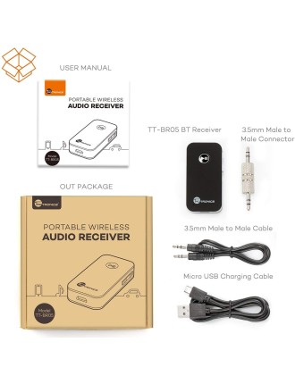 2024 Fashion Portable Wireless Car Aux Adapter, 3.5mm Stereo Car Kits