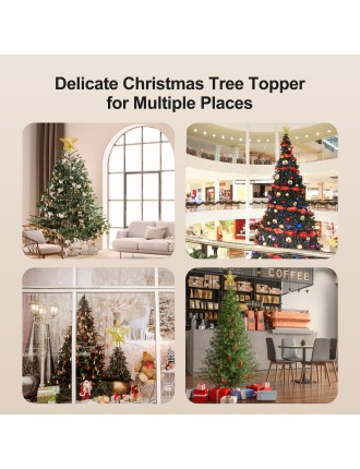 2024 Fashion TaoTronics Christmas Tree Topper LED Projector 180° Rotatable Lighted Snowflake