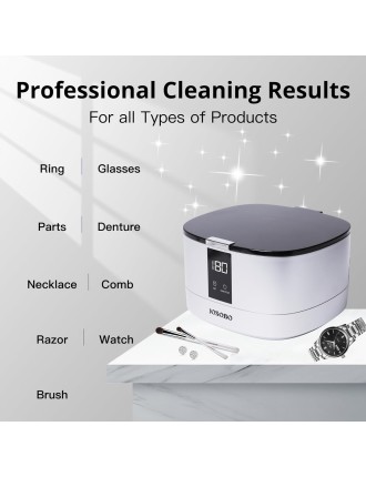 2024 Fashion Ultrasonic Jewelry Cleaner, Ultrasonic Cleaner Machine with Digital Timer and 304 Stainless Steel Tank