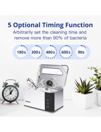 2024 Fashion Ultrasonic Jewelry Cleaner, Ultrasonic Cleaner Machine with Digital Timer and 304 Stainless Steel Tank