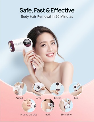 2024 Fashion EVAJOY IPL Hair Removal for Women and Men, At-Home Hair Remover with 5 Intensity Levels, Auto Mode