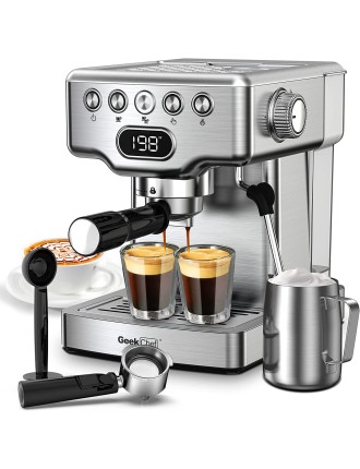 2024 Fashion Geek Chef Espresso Machine,20 bar espresso machine with milk frother for latte,cappuccino