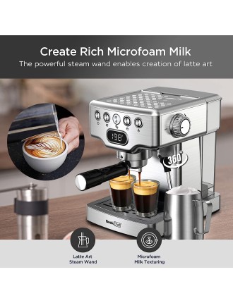 2024 Fashion Geek Chef Espresso Machine,20 bar espresso machine with milk frother for latte,cappuccino