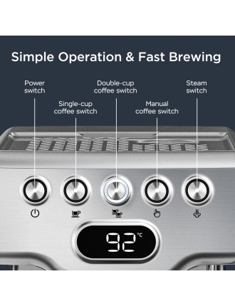 2024 Fashion Geek Chef Espresso Machine,20 bar espresso machine with milk frother for latte,cappuccino