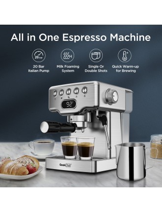 2024 Fashion Geek Chef Espresso Machine,20 bar espresso machine with milk frother for latte,cappuccino