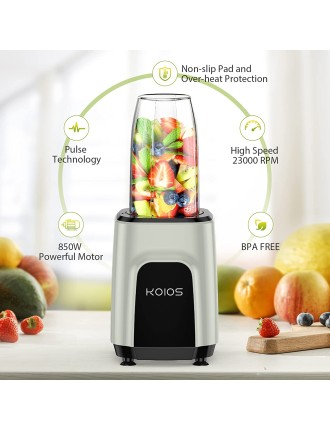 2024 Fashion KOIOS 850W Countertop Blenders for Shakes and Smoothies, Protein Drinks, Nuts, Spices