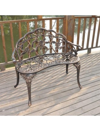 2024 Fashion 38.5" Cast Aluminum Outdoor Courtyard Decoration Park Leisure Rose Chair