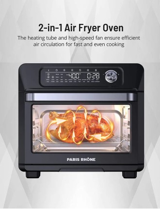 2024 Fashion Paris Rhône Digital Air Fryer Oven AF006, Combo 26QT For 12" Pizza